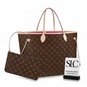 Spacious Monogram Print Canvas Large Tote Shoulder Bag M41180