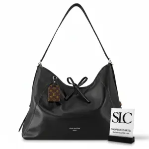 Spacious Monogram Print CarryAll Dark MM Tote Bag M25143