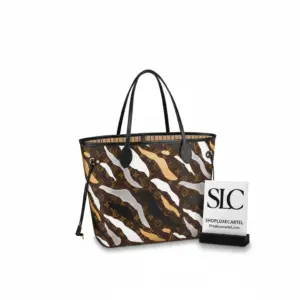 Spacious Monogram Print Neverfull MM Large Tote Bag M45201