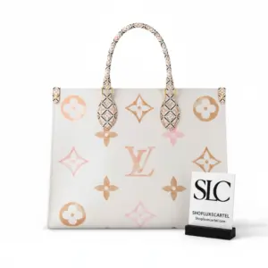 Spacious Monogram Print OnTheGo MM Tote Shoulder Bag M22975