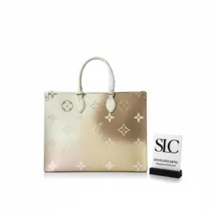 Spacious Monogram Print Onthego GM Tote Sunset Kaki M46076