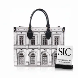 Spacious Monogram Print Onthego MM Top Handle Tote Bag M59264