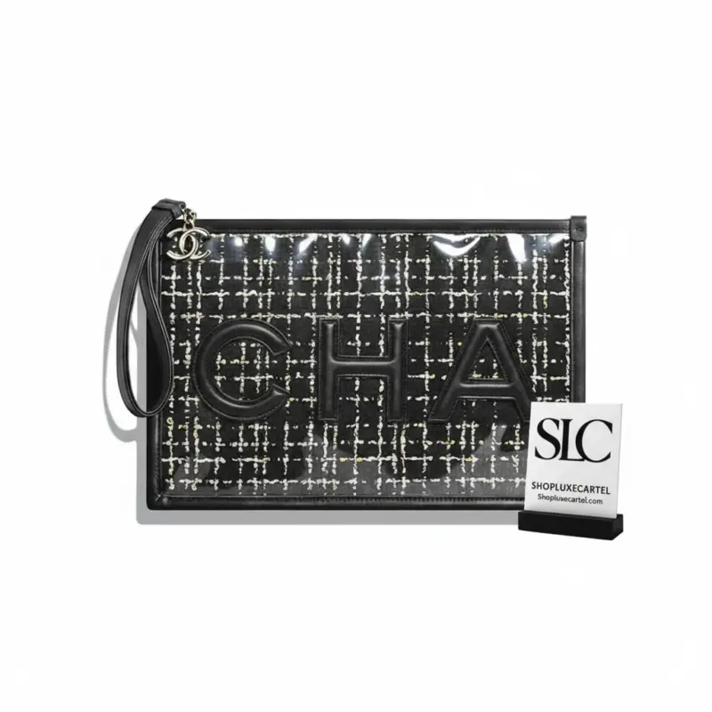 Spacious-See-Through-Logo-Pouch-in-Tweed-and-PVC-AP0360-Spacious-See-Through-Logo-Pouch-in-Tweed-and-PVC-AP0360.webp
