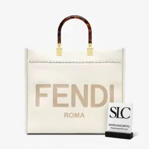 Spacious Sunshine Leather Shopper Tote Bag in White 8BH386