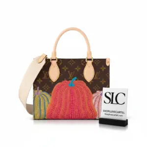 Spacious Top Handle OnTheGo PM Tote with Pumpkin Print M46467