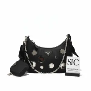 Sparkling Sequin Embroidered Re-Edition Hobo Crossbody Bag 1BH204