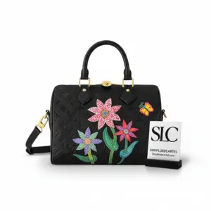Speedy 25 Boston Bag with Flower Marquetry Inlay M46415