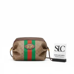 Striped Monogram Print Canvas Messenger Cross Body Bag 564582