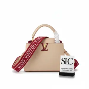 Structured Capucines BB Two-Tone Top Handle Handbag M59061