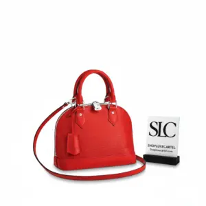 Structured Dome Top Handle Crossbody Handbag in Epi Leather M41160
