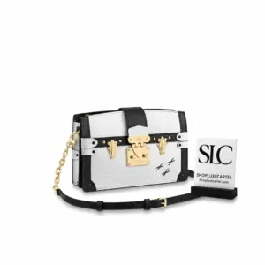 Structured Hard Case Crossbody Trunk Clutch with Chain Strap M51697