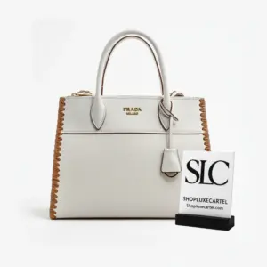 Structured Paradigme Saffiano Leather Top Handle Tote Bag 1BA102