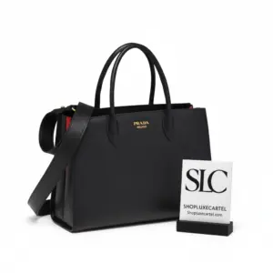 Structured Saffiano Leather Bibliothèque Tote Bag PR153
