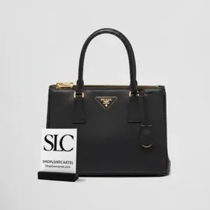 Structured Saffiano Leather Medium Double Handle Tote 1BA863