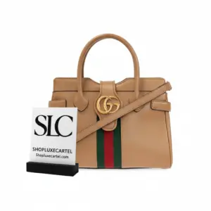 Structured Top Handle Small Bag in Brown Leather 658450