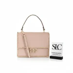 Studded Accent Top Handle Shoulder Evening Handbag 0044