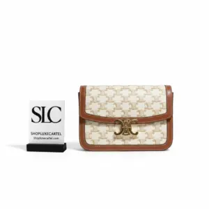 Teen Emblem Crossbody Bag in Monogram Canvas and Calfskin 188882