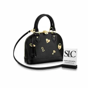 Textured Leather Dome Satchel Top Handle Handbag M52884 M52885