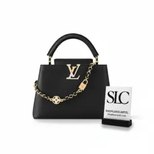 Top Handle Taurillon Leather Bag with Love Lock Accent M23950 M24471