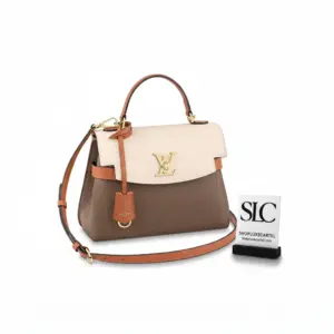 Tricolor Grained Leather Top Handle Shoulder Bag M56645