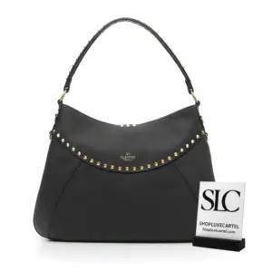 Twinkle Studded Medium Leather Shoulder Hobo Bag 2091