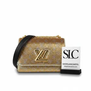 Twist MM Shoulder Bag Embellished with Gold Sequins M50282