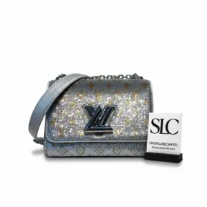 Twist MM Shoulder Bag with Sparkling Silver Sequins M50282