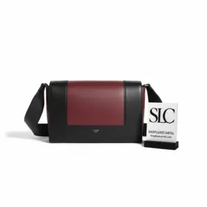 Two-Tone Color Block Frame Medium Shoulder Bag 180263