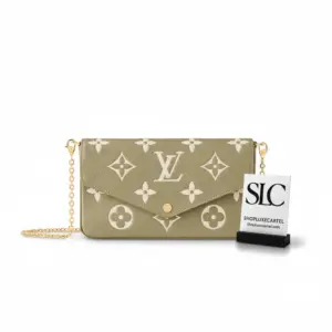 Two-Tone Embossed Monogram Felicie Pochette Crossbody Bag M82480