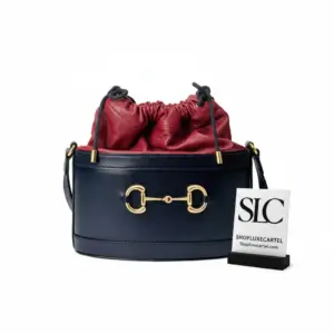 Two-Tone Horsebit 1955 Drawstring Bucket Bag 602118