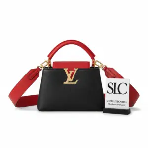 Two-Tone Leather Top Handle Mini Handbag M56071