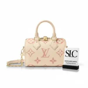 Two-Tone Monogram Embossed Leather Speedy Bandouliere 20 Bag M46397