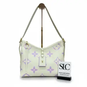 Two-Tone Monogram Print Carryall PM Shoulder Hobo Bag M24141