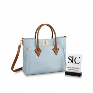 Two-Tone Top Handle Shoulder Tote with Side Pockets M56078
