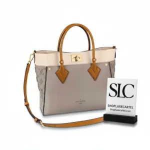 Two-Tone Top Handle Tote Bag with Side Detail M53825