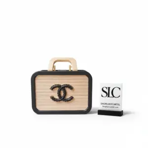 Two-Tone Wooden Cosmetic Vanity Case in Beech Wood AS2926