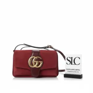Vintage-Inspired Suede Arli Small Flap Shoulder Bag 550129