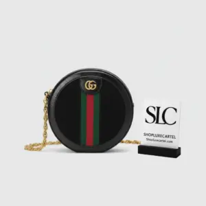 Vintage Inspired Suede Ophidia Mini Round Shoulder Bag 550618