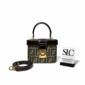 Vintage Monogram Print Mamma Flap Shoulder Vanity Bag F06