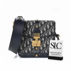 Vintage Oblique Pattern Square Shoulder Flap Bag 424304