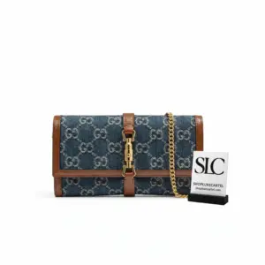 Vintage Style 1961 Blue Denim Chain Wallet Bag 652681