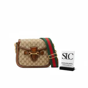 Vintage Style Lady Web Monogram Canvas Shoulder Bag 383848