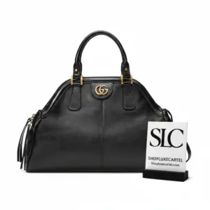 Vintage Style Medium Leather Top Handle Satchel Bag 516459