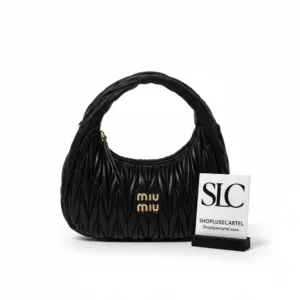 Wander Quilted Nappa Leather Padded Hobo Shoulder Bag 5BC153