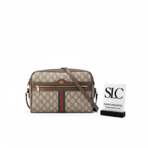 Web Stripe Monogram Print Small Dome Shoulder Bag 517080