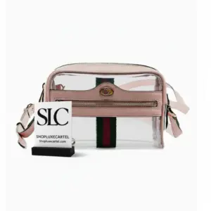 Web Stripe Ophidia Ghost Vinyl Shoulder Crossbody Bag 517350