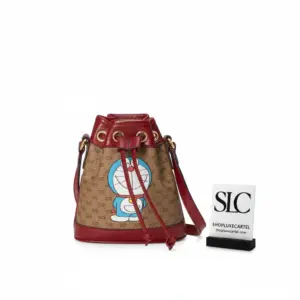 Whimsical Cartoon Character Print Mini Bucket Shoulder Bag 647801