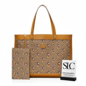 Whimsical Character Print Medium Top Handle Tote Bag 547947