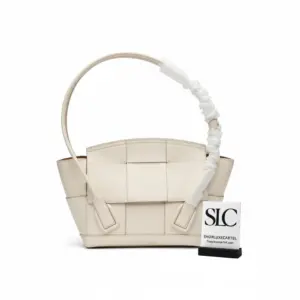 Woven Leather Small Top Handle Tote Bag 575943