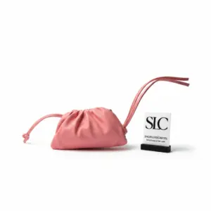 Woven Style Soft Pouch Mini Leather Clutch Bag 1364361